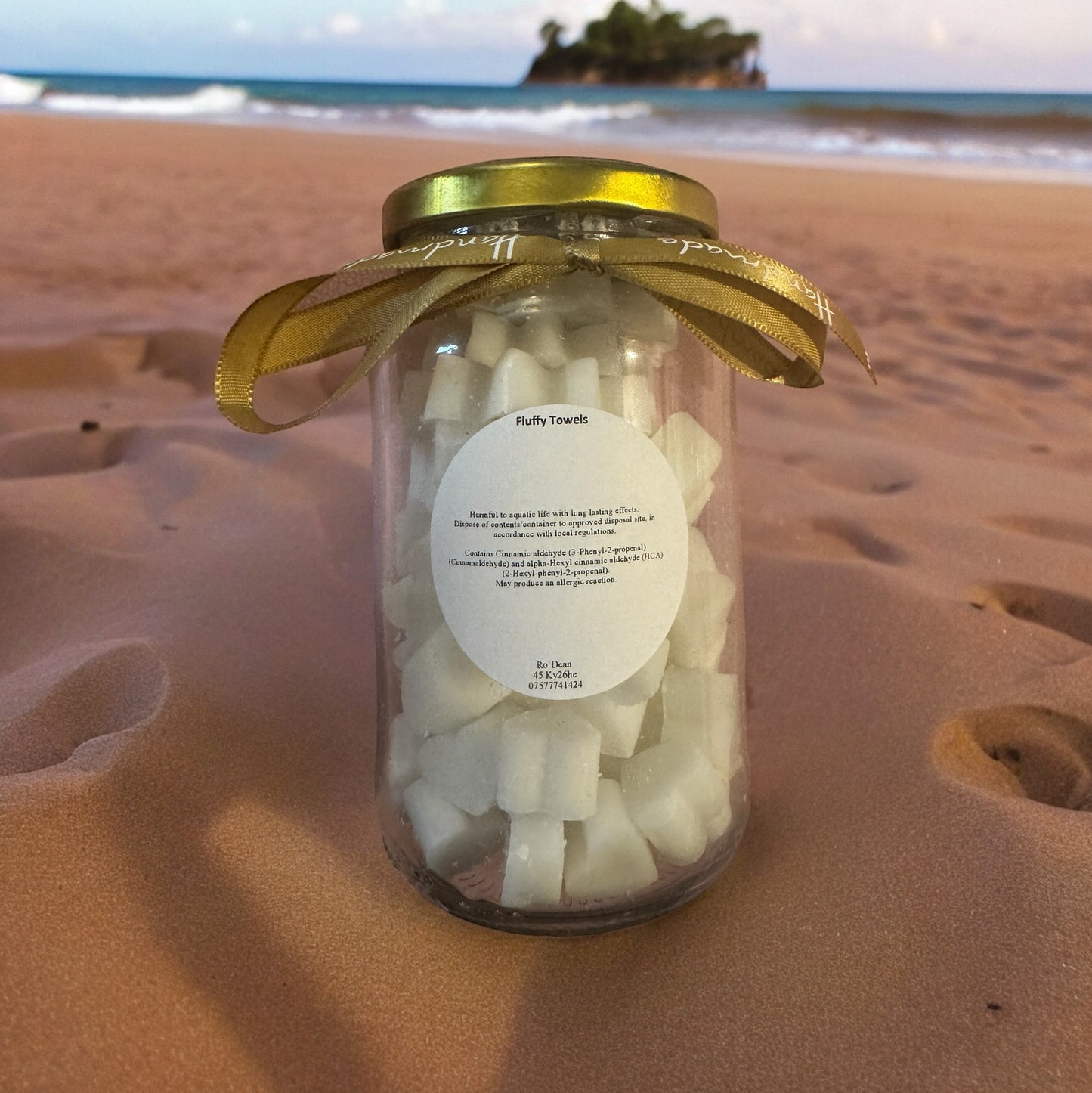 Fluffy towels wax melt jar